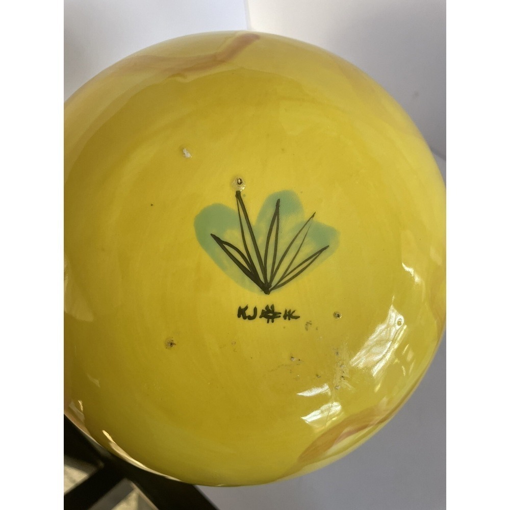 Vintage Bowl Cactus Desert SIGNED KJ Hand Painted Stoneware Arizona - Picture 2 of 4